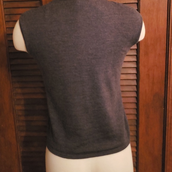 Sz 34 Escada charcoal grey virgin wool shell top - Picture 1 of 1